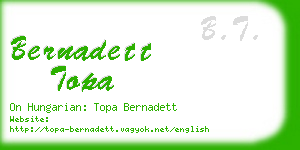 bernadett topa business card